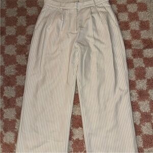 A&F cream pinstripe trousers 14S/32S